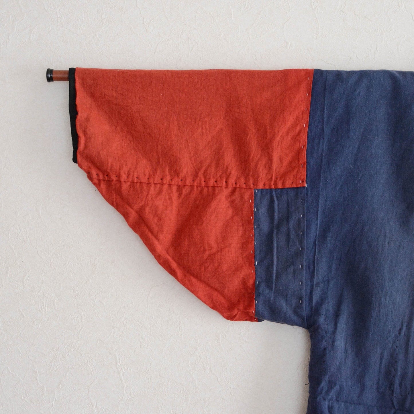 Crazy Patchwork Indigo Kimono Robe Long Japanese Fabric Vintage