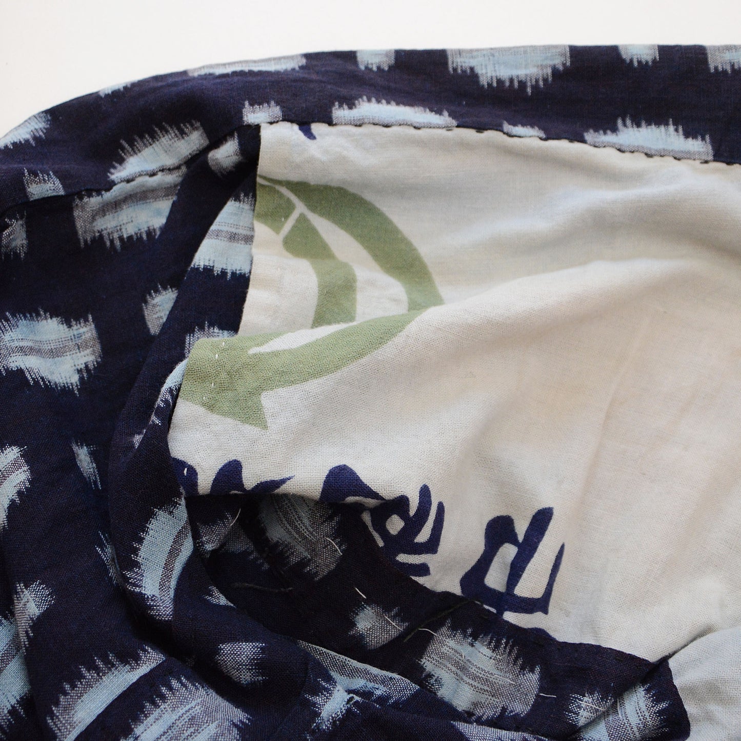 Noragi Jacket Kimono Japanese Fabric Cotton Vintage Indigo Kasuri Pattern