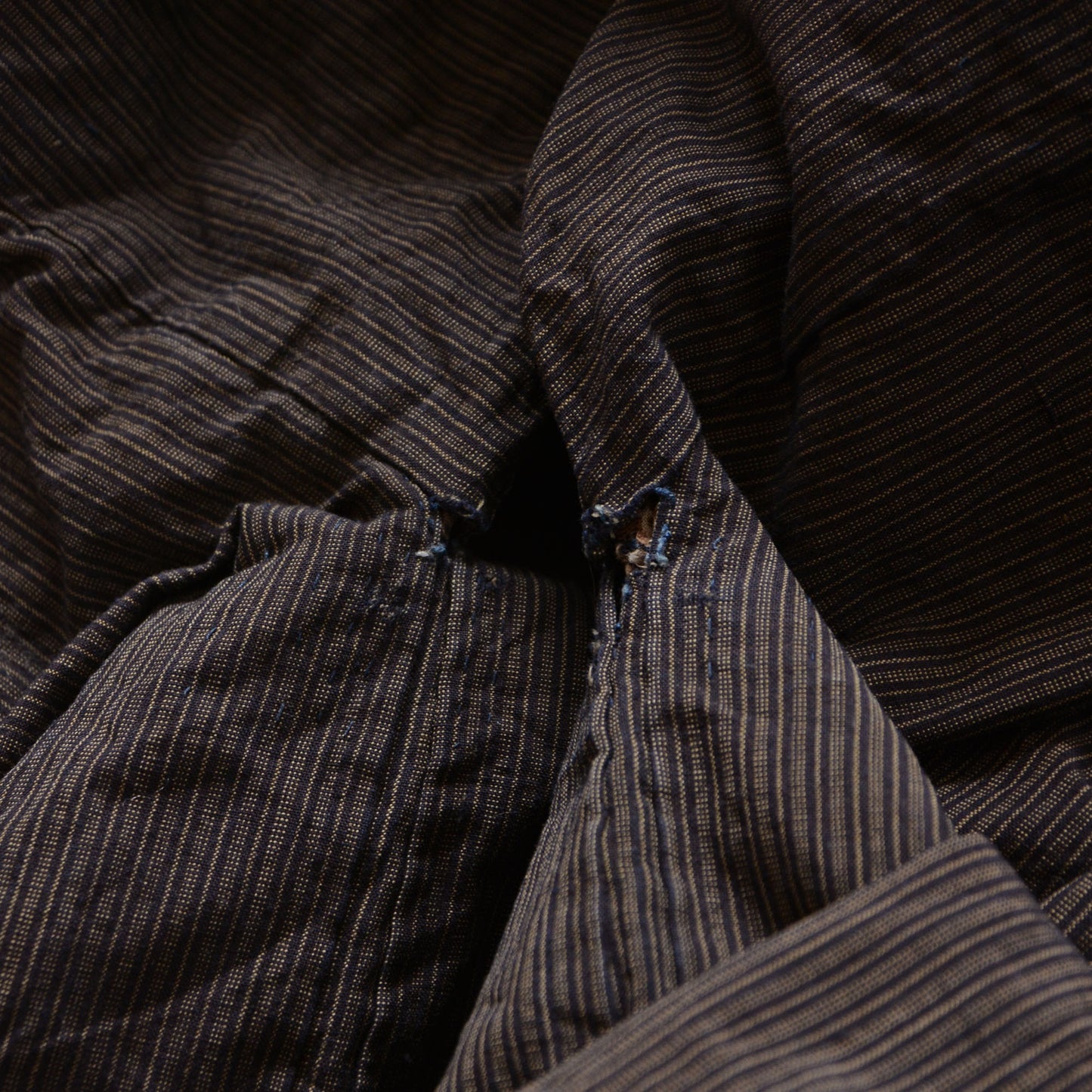 Haori Jacket Men Kimono Japanese Fabric Cotton Vintage Stripe Pattern