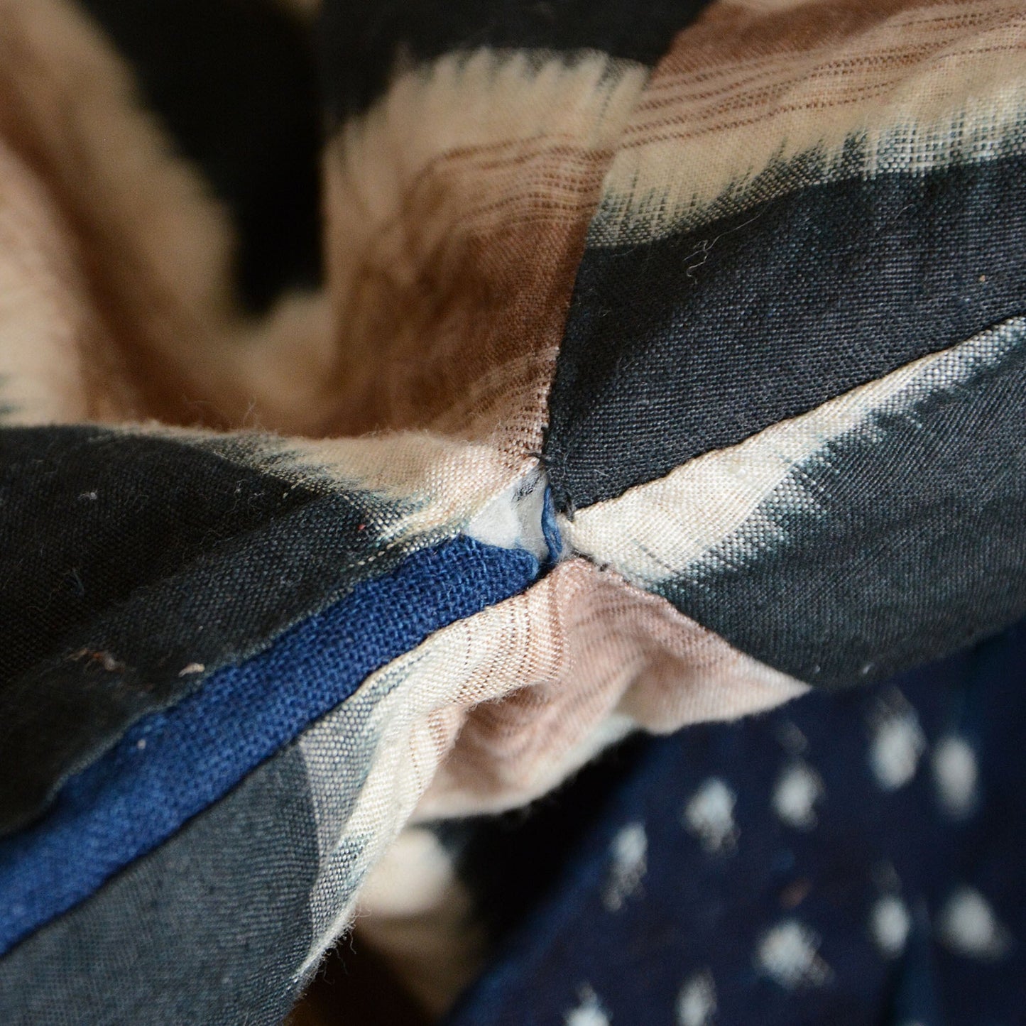 boro hanten jacket haori kimono indigo kasuri fabric japan vintage