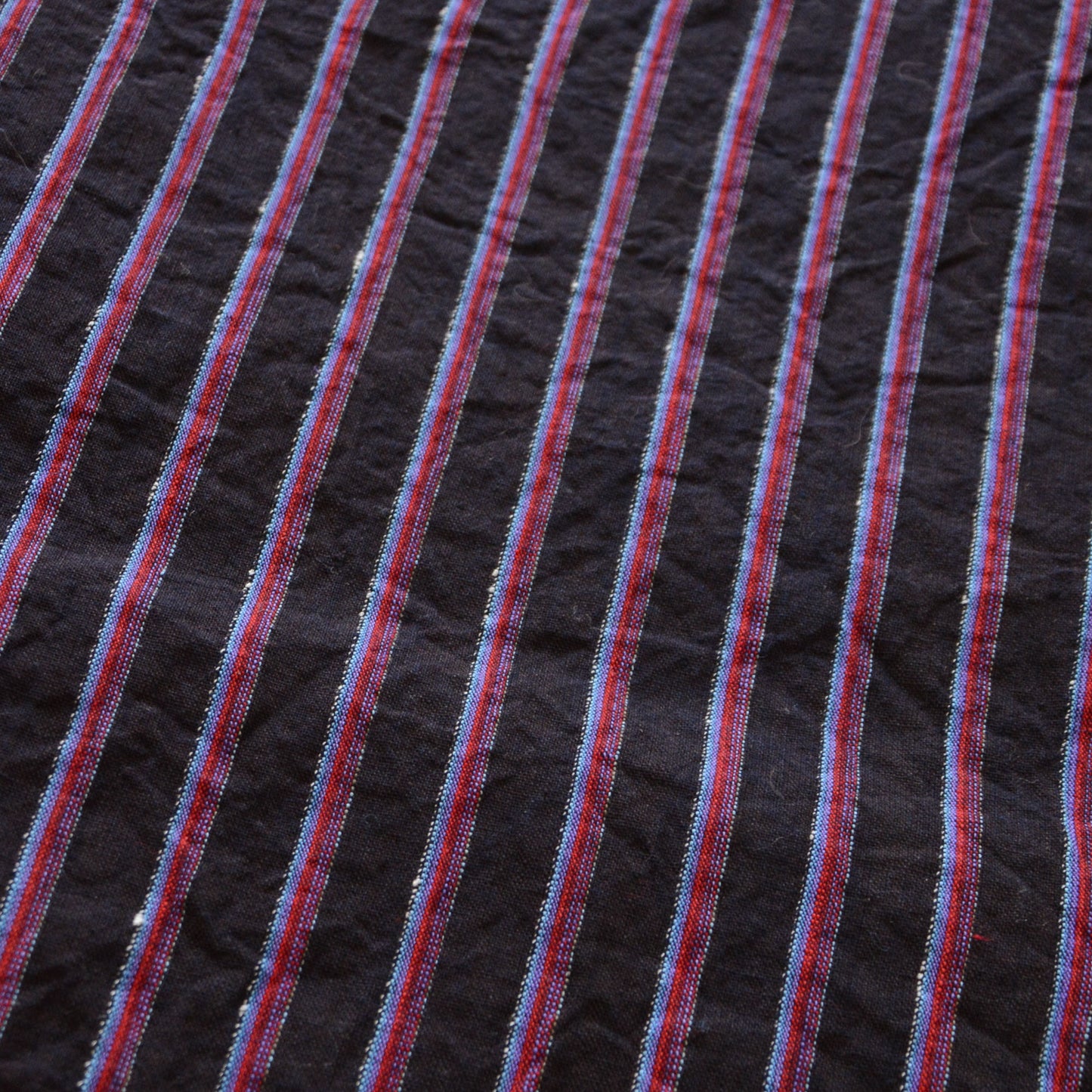 Japanese Fabric Scraps Set Cotton Stripe Pattern Vintage B8