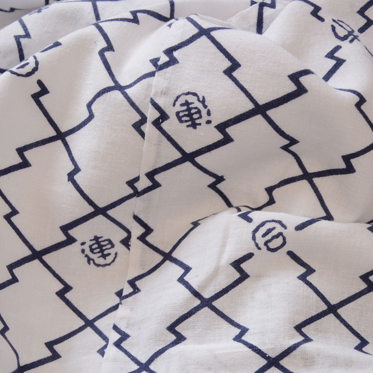 Artistic Japanese patchwork fabric reflecting traditional lifestyle