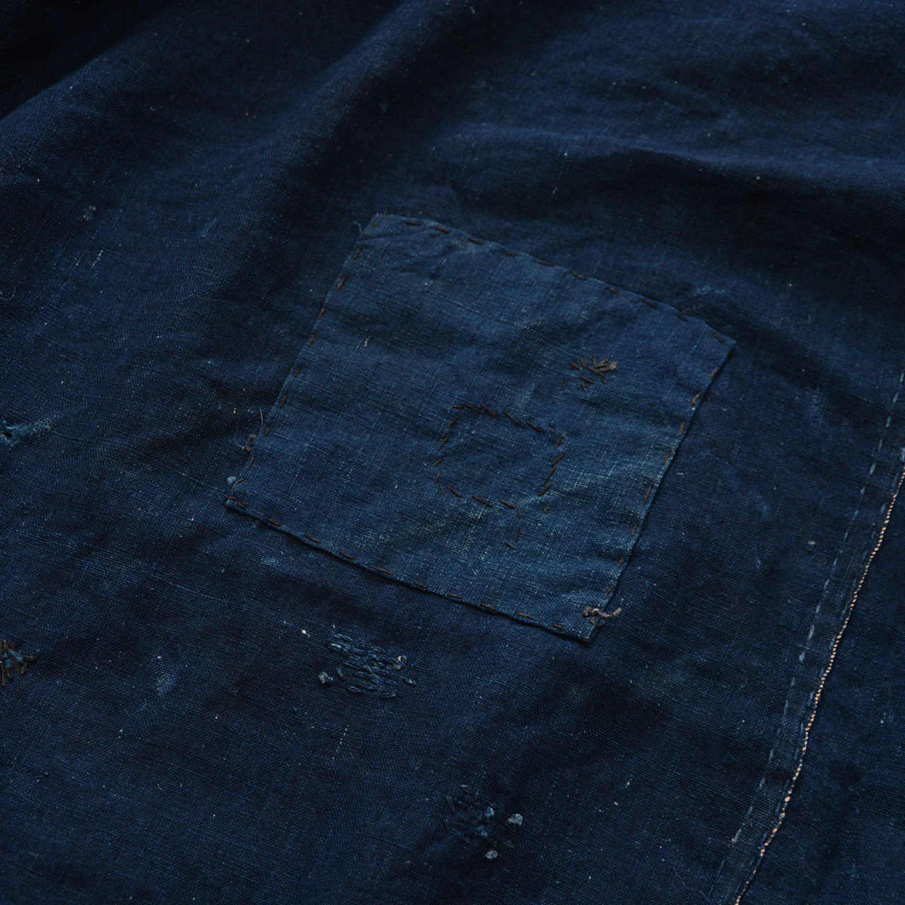 Unique vintage Japanese indigo textile for collectors and makers
