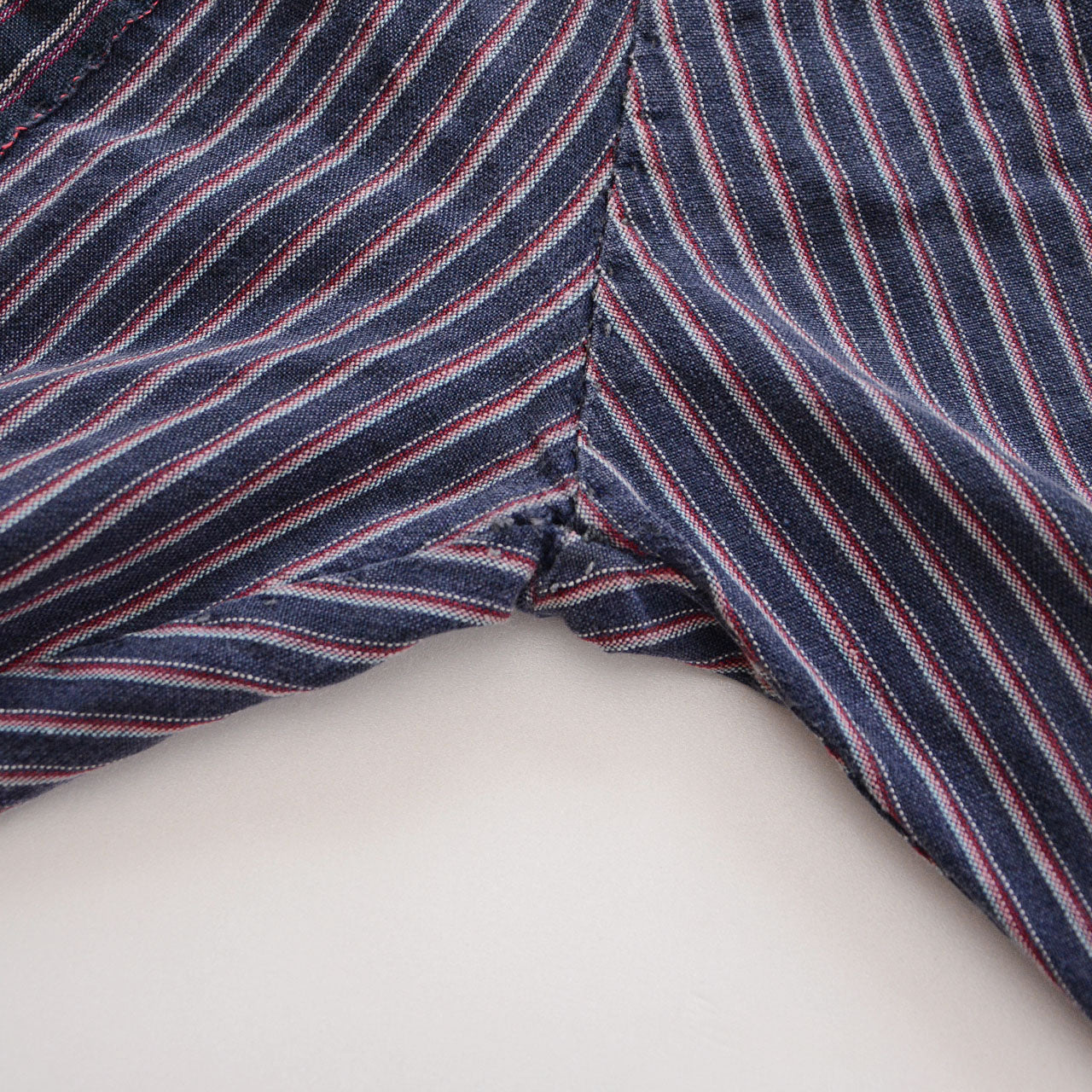 Traditional Japanese cotton pants with double-layered knees