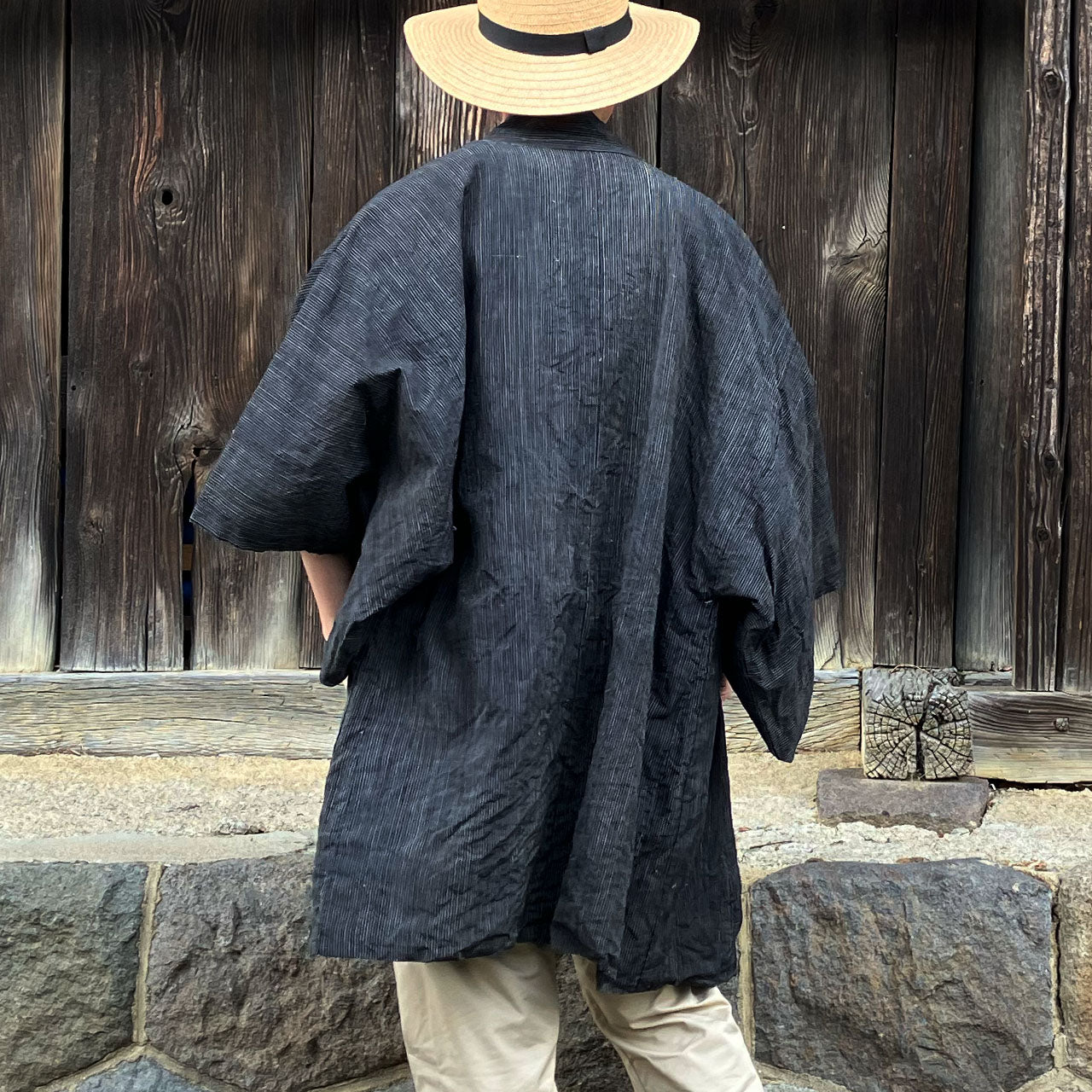 Showa Era Japanese Vintage Striped Haori｜Men’s Kimono Cardigan for Modern Wabi-Sabi Style