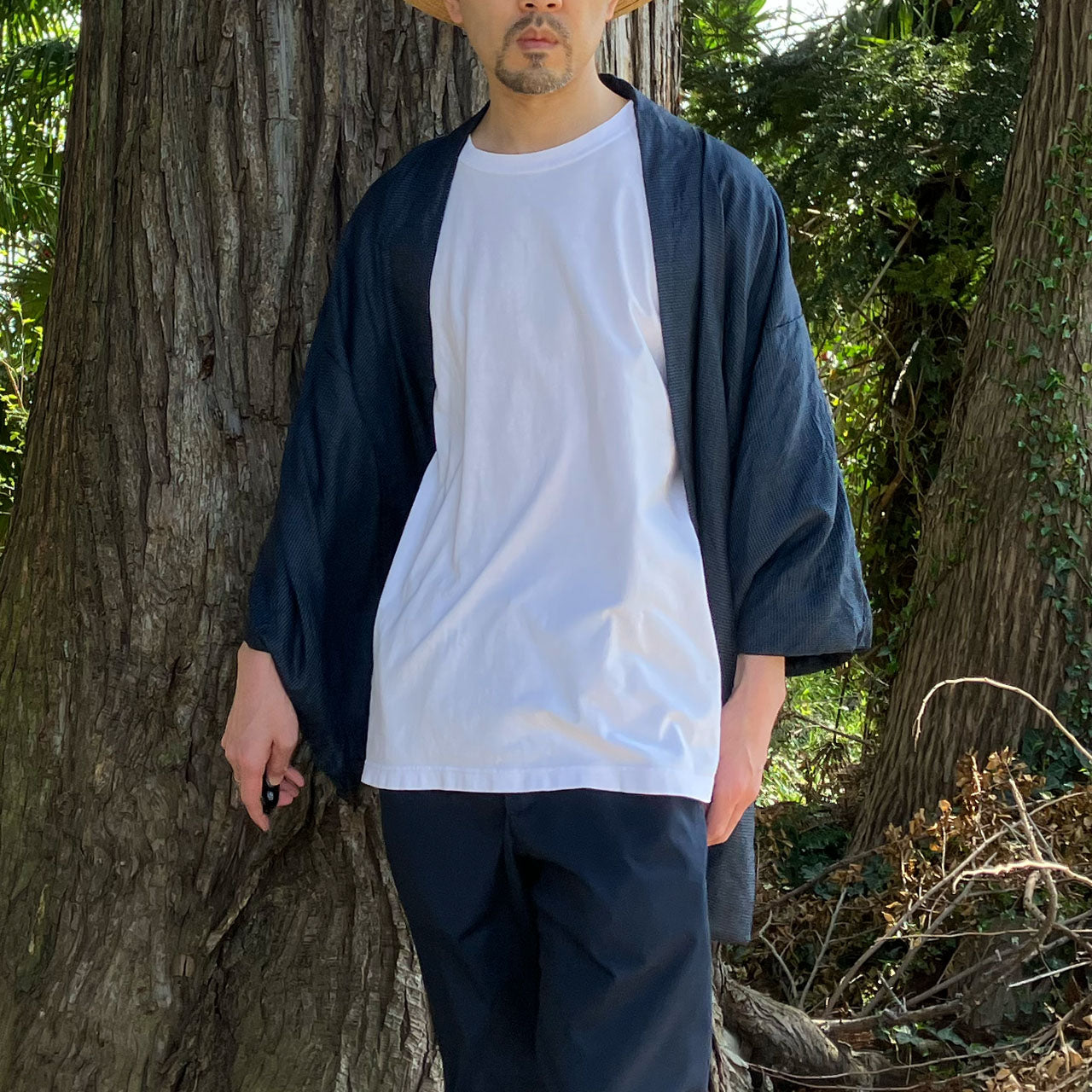 Men’s Haori Kimono｜Elegant Lining Art & Refined Japanese Style｜Vintage Kimono Jacket
