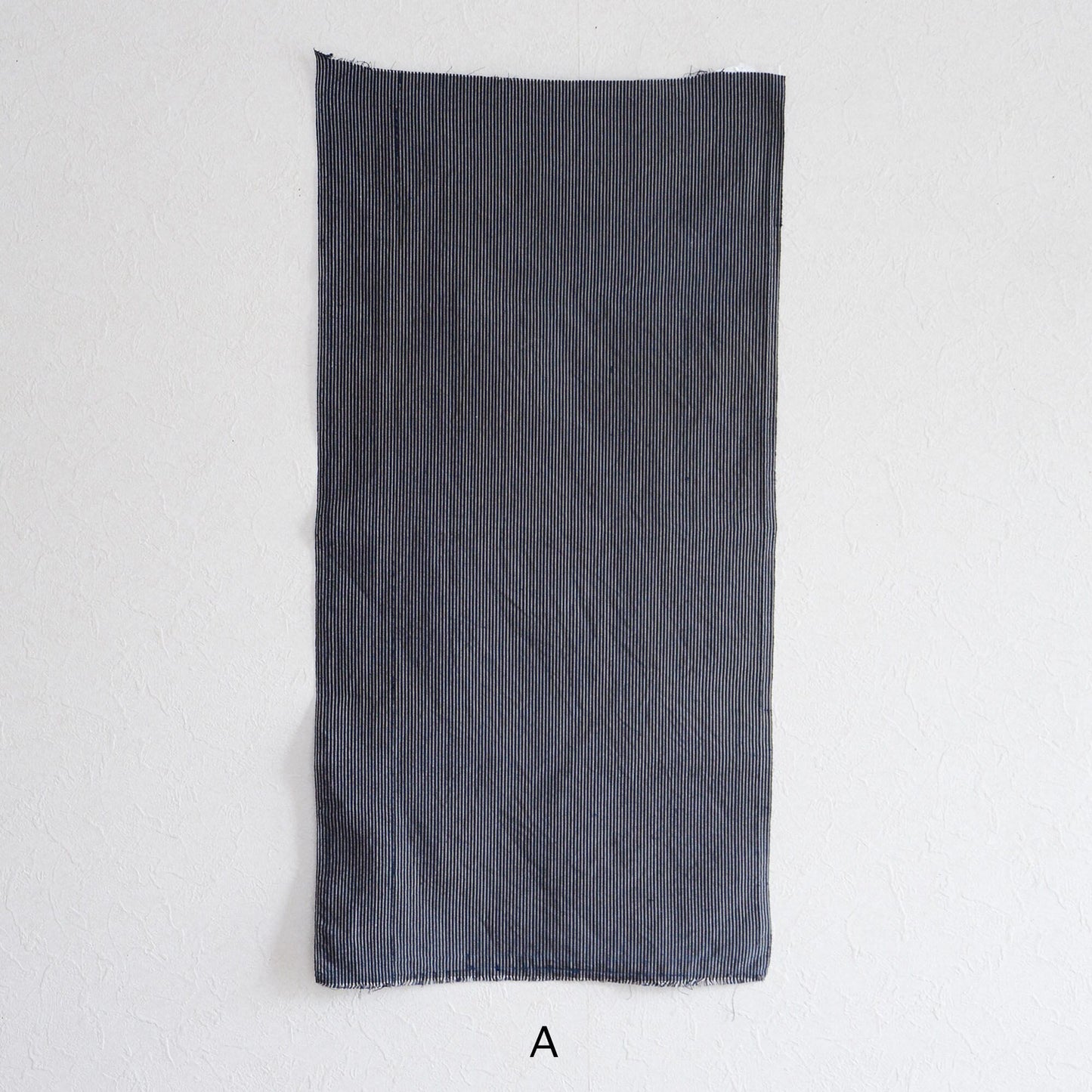 Japanese Fabric Scraps Cotton Kasuri Stripe Pattern Indigo Vintage Set of 5