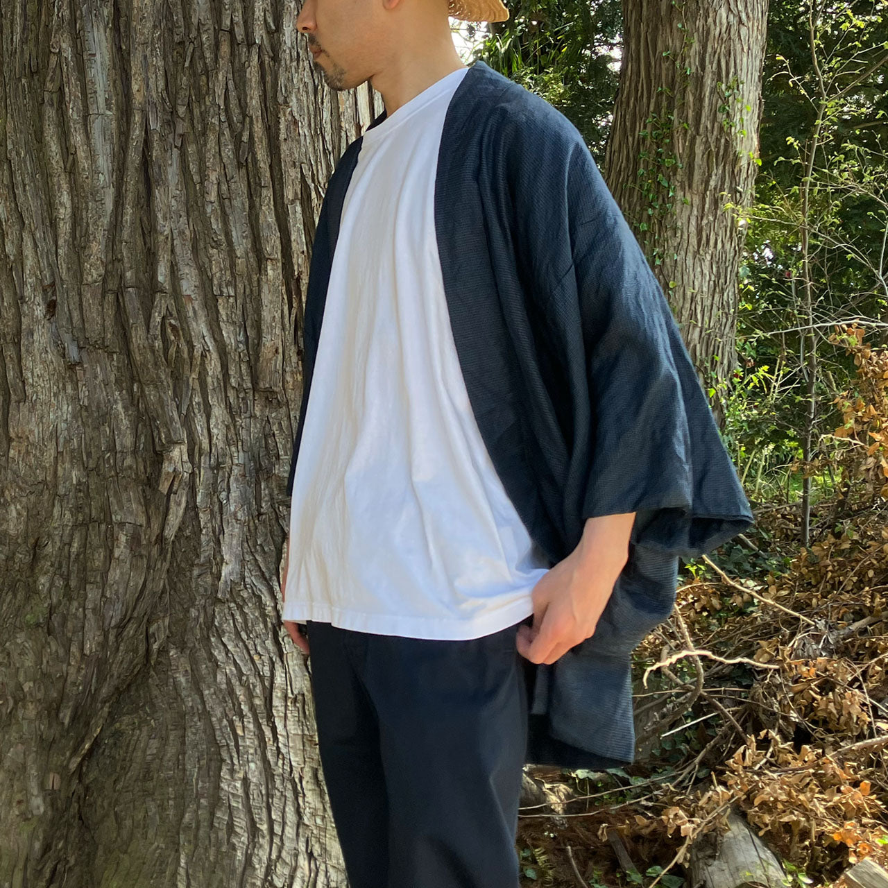 Men’s Haori Kimono｜Elegant Lining Art & Refined Japanese Style｜Vintage Kimono Jacket