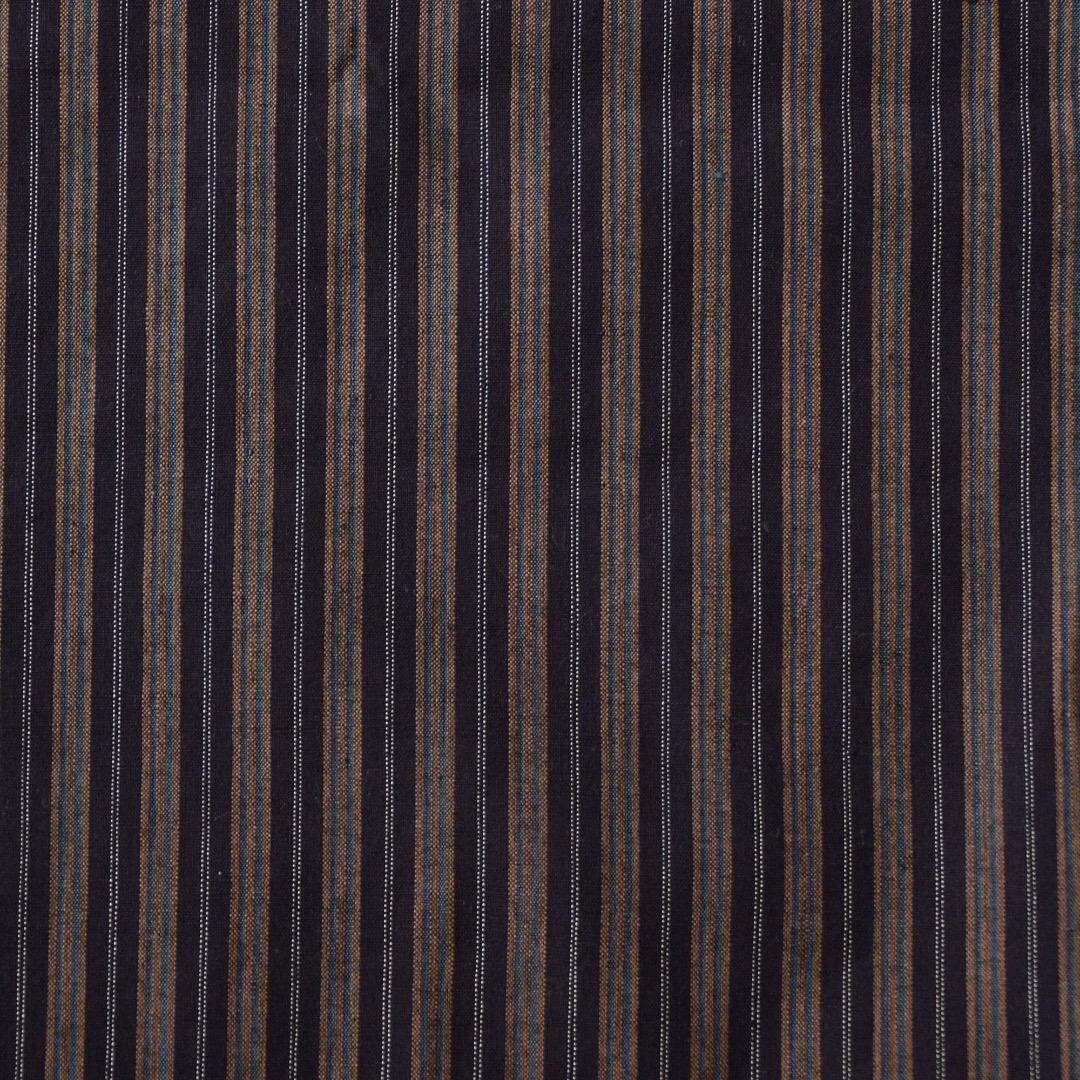 Japanese Fabric Scraps Cotton Stripe Pattern Vintage Set of 2