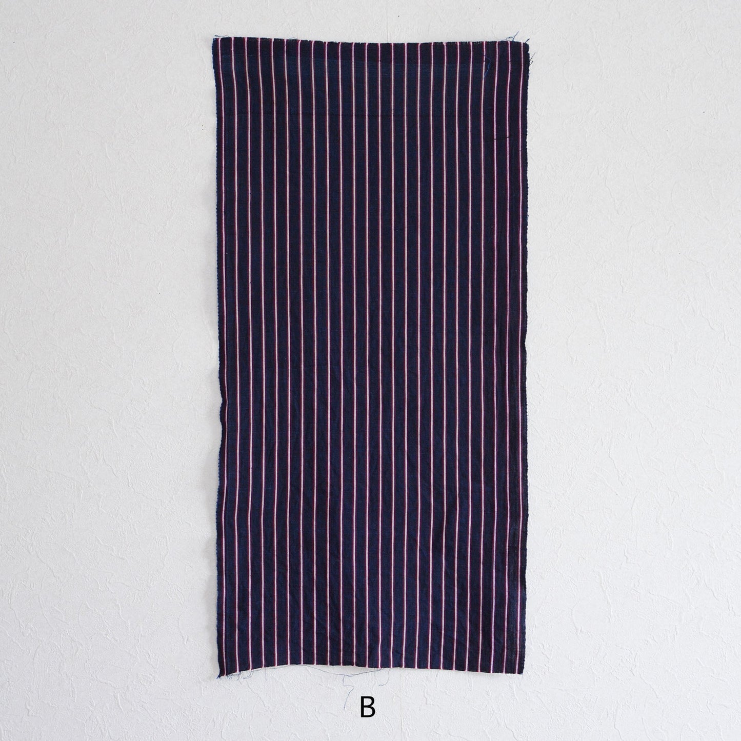 Japanese Fabric Scraps Cotton Kasuri Stripe Pattern Indigo Vintage Set of 5