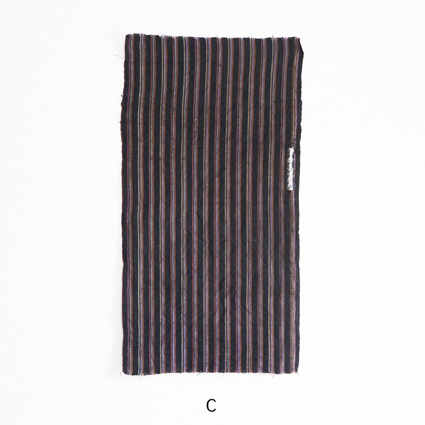 Japanese Fabric Scraps Cotton Kasuri Stripe Pattern Indigo Vintage Set of 5