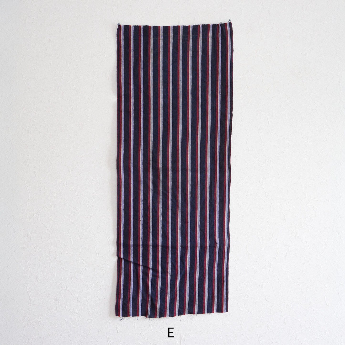Japanese Fabric Scraps Cotton Kasuri Stripe Pattern Indigo Vintage Set of 5