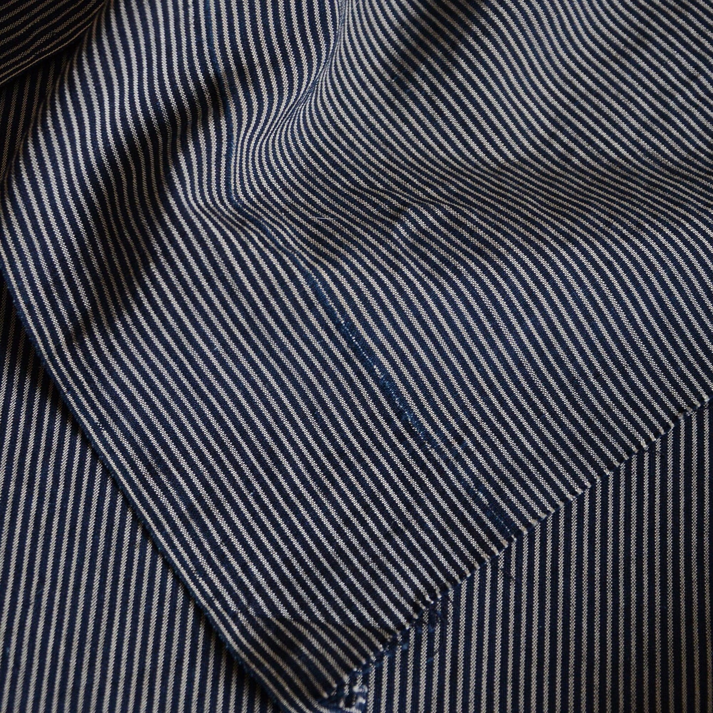 Japanese Fabric Scraps Cotton Kasuri Stripe Pattern Indigo Vintage Set of 5