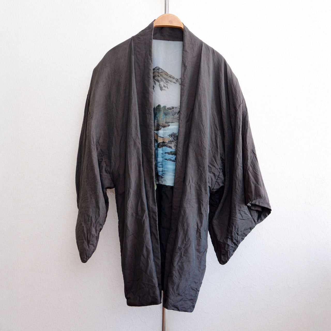 Haori Jacket Japanese Art Lining Iridescent Reversible Japan Vintage 70s