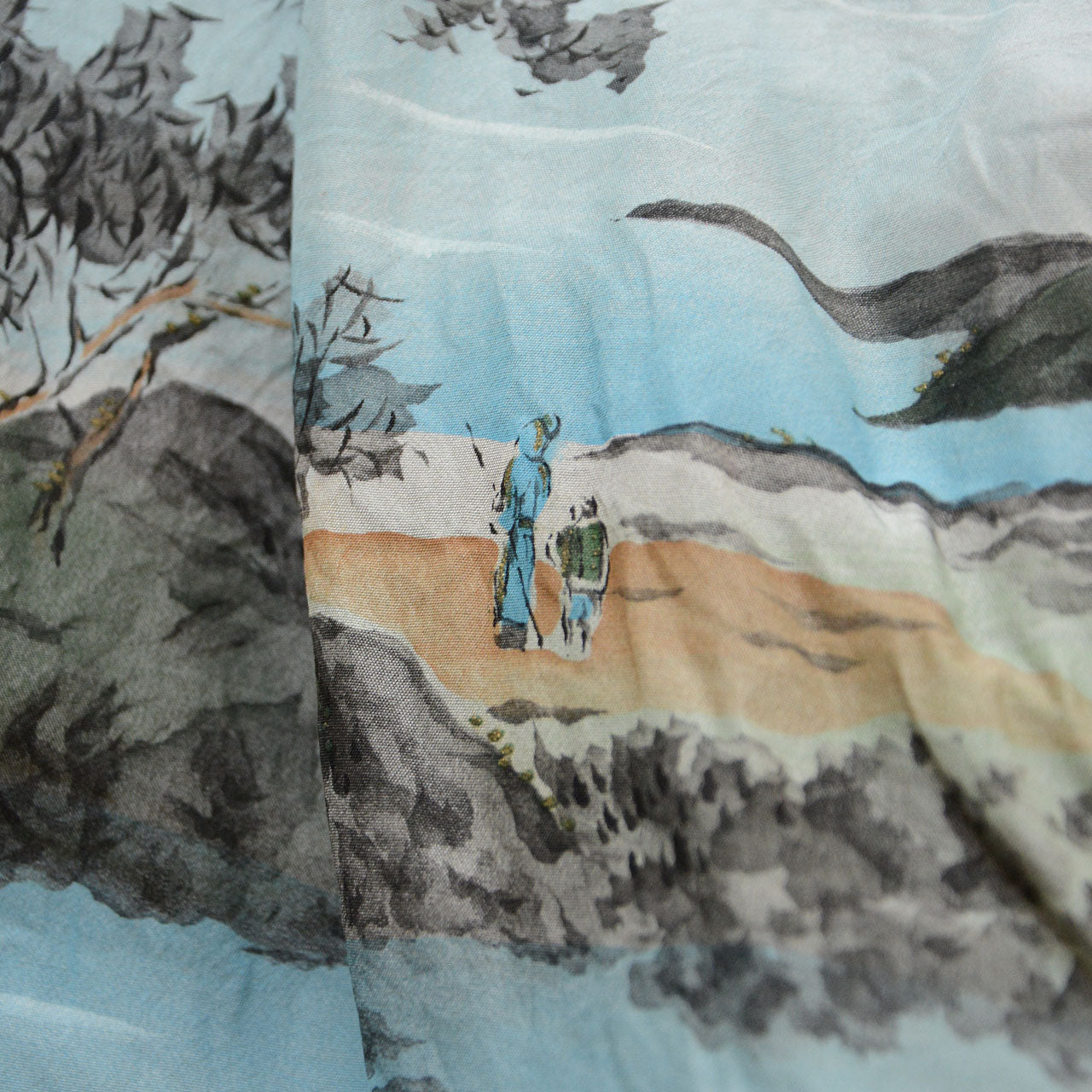 Haori Jacket Japanese Art Lining Iridescent Reversible Japan Vintage 70s