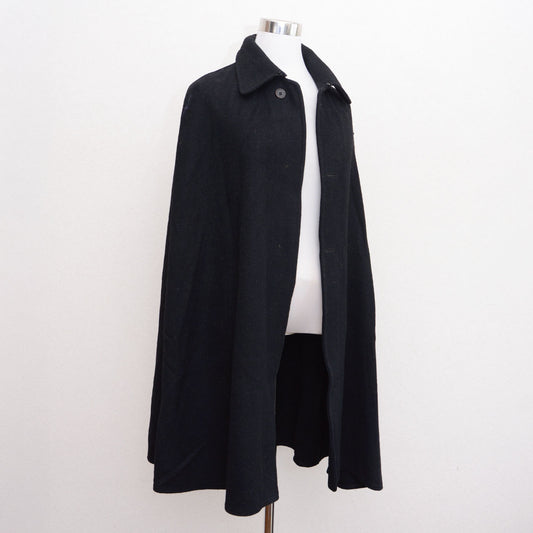 Black wool Bankara mantle displayed on a mannequin from Taisho to early Showa Japan