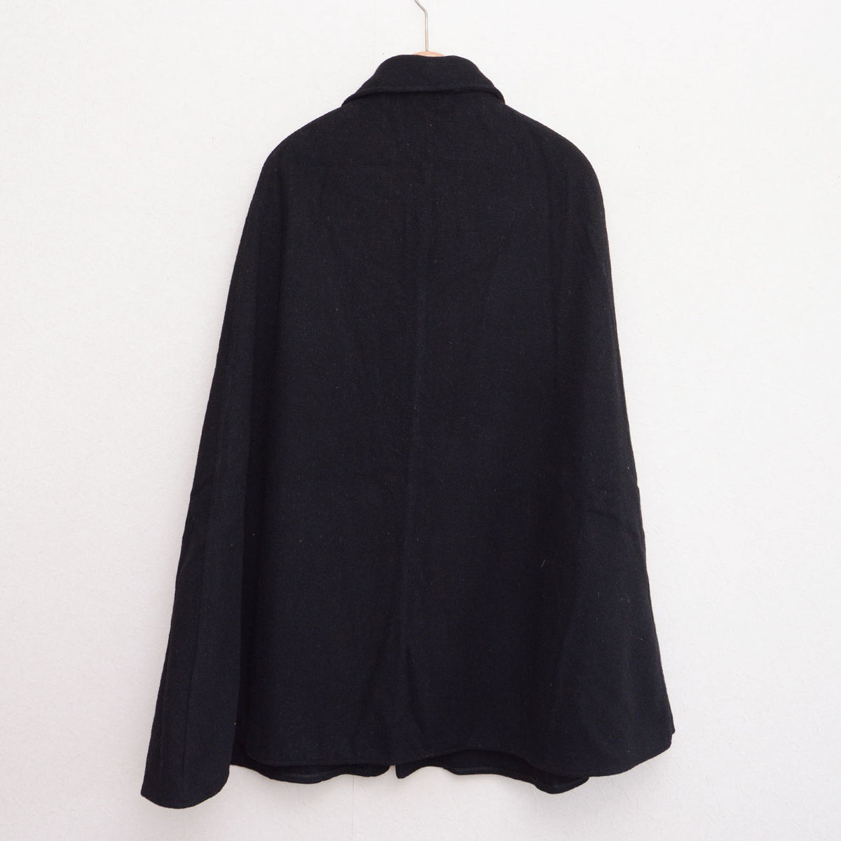 Back of Japanese vintage black wool Bankara mantle