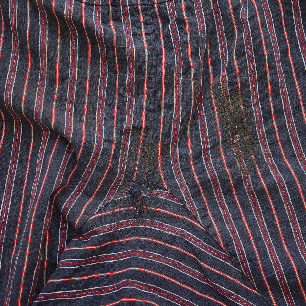 Mid-Showa era Japanese workwear with double-knee reinforcement