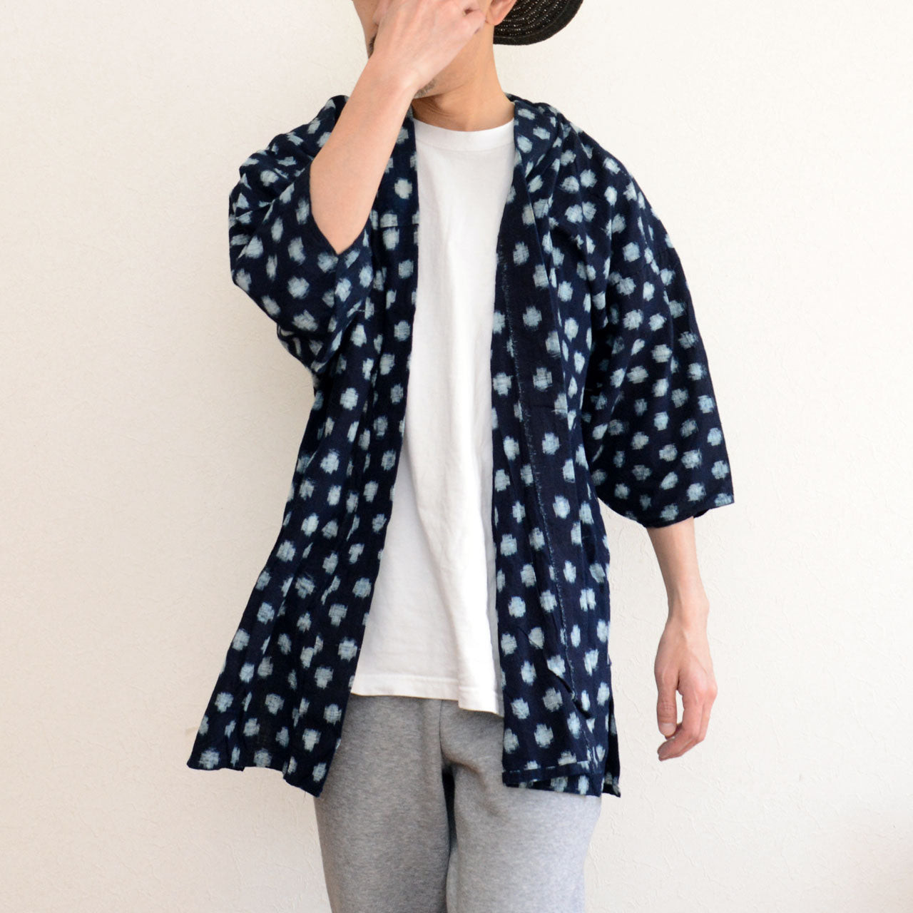 Rare mid-century snow pattern workwear reflecting Japanese tradition