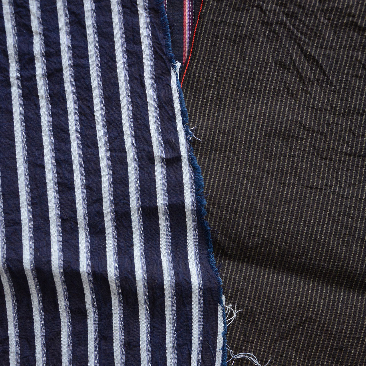 Vintage cotton fabric remnants from Japan for patchwork and visible mending