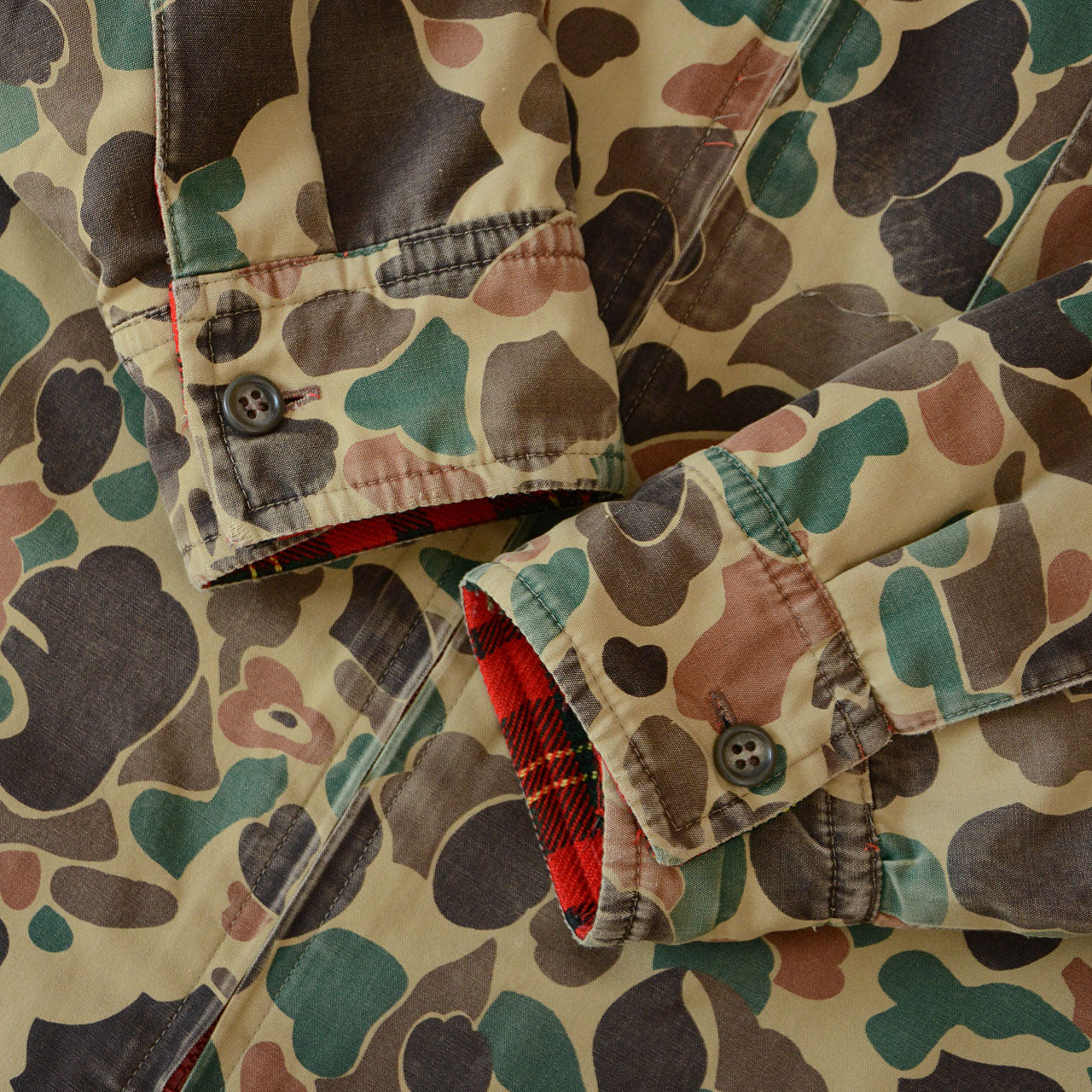 Vintage check jacket with hunting-inspired details