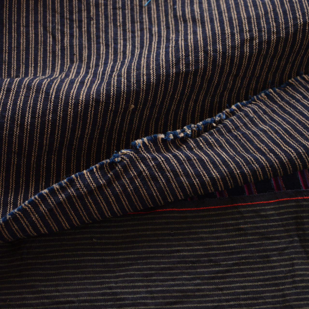 Vintage Japanese Cotton Stripe Fabric – 5 Unique Pieces for Creative Projects B17
