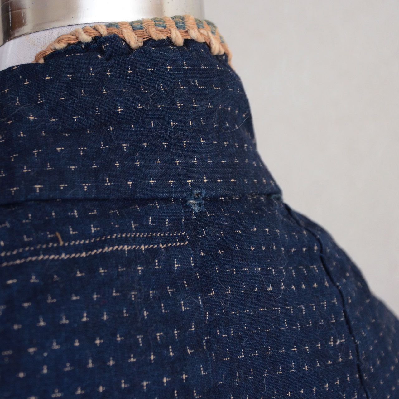 An antique Japanese dochu kappa made using traditional textile methods.