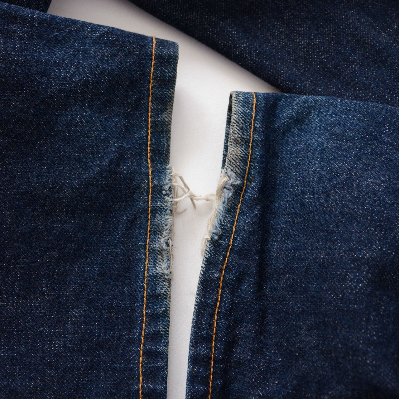 EVIS selvedge denim jeans, hand-painted seagull, 1990s Japan vintage