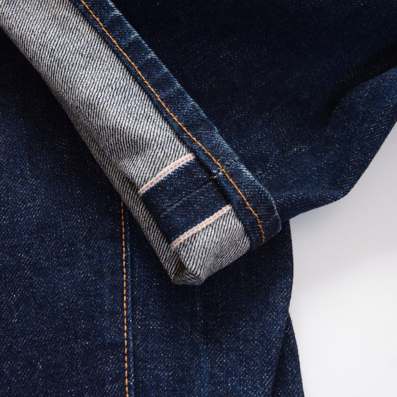 EVIS selvedge denim jeans, laurel wreath motif button, 1990s Japan vintage