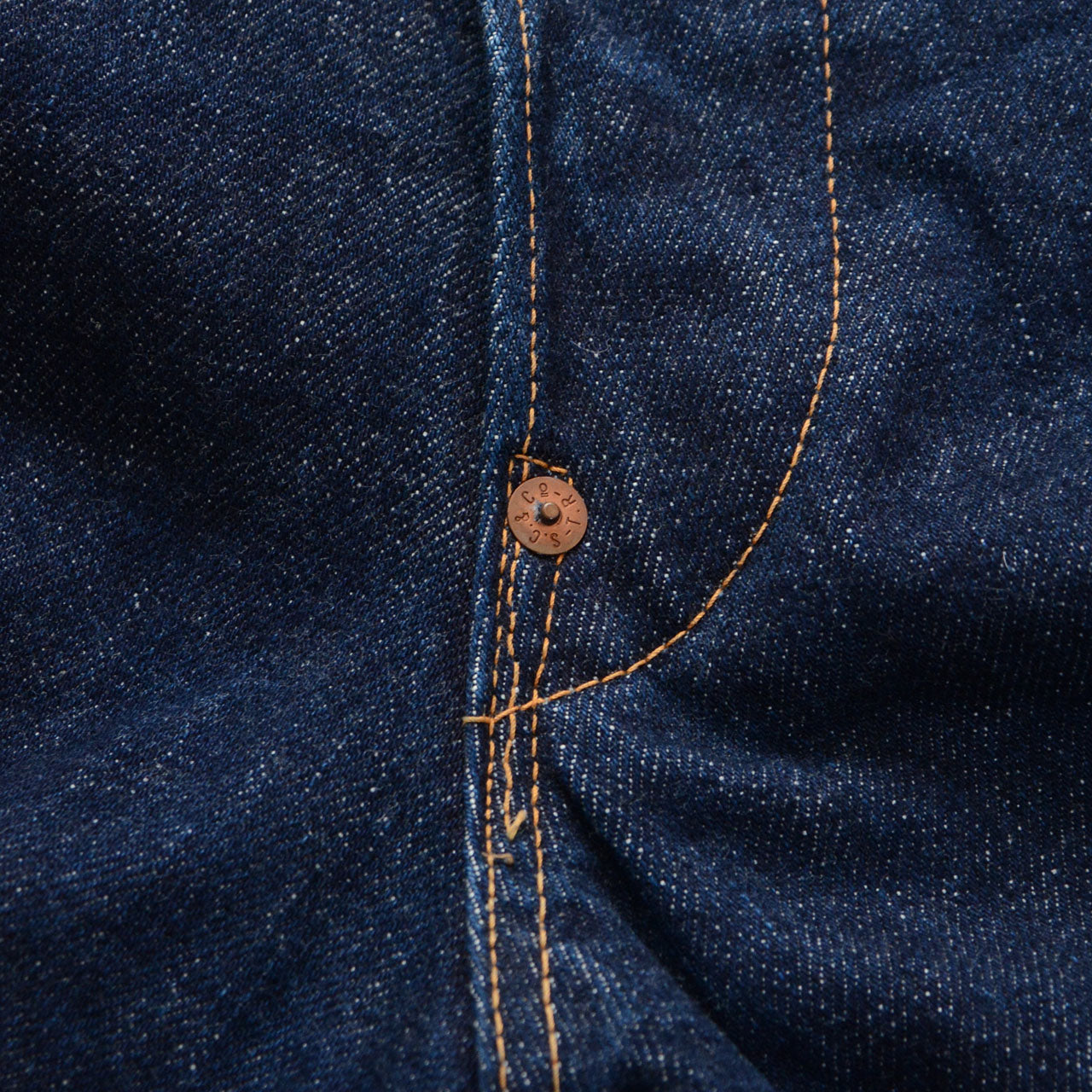 EVIS selvedge denim jeans, indigo, single hip pocket, 1990s Japan vintage