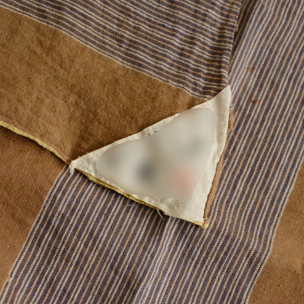 Textured cotton fabric aged beautifully over decades