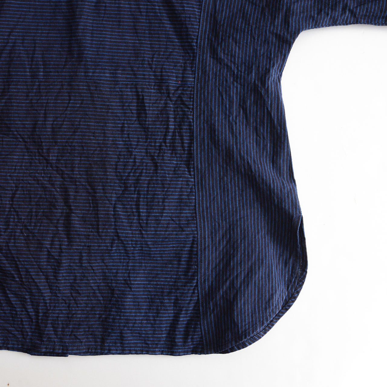 Soft cotton blouse with horizontal and vertical stripes