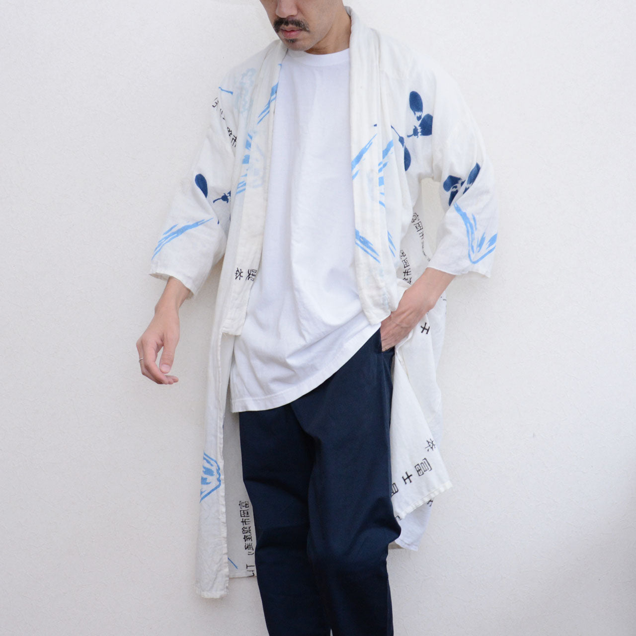 Vintage Japanese Tenugui Patchwork Kimono in Cotton