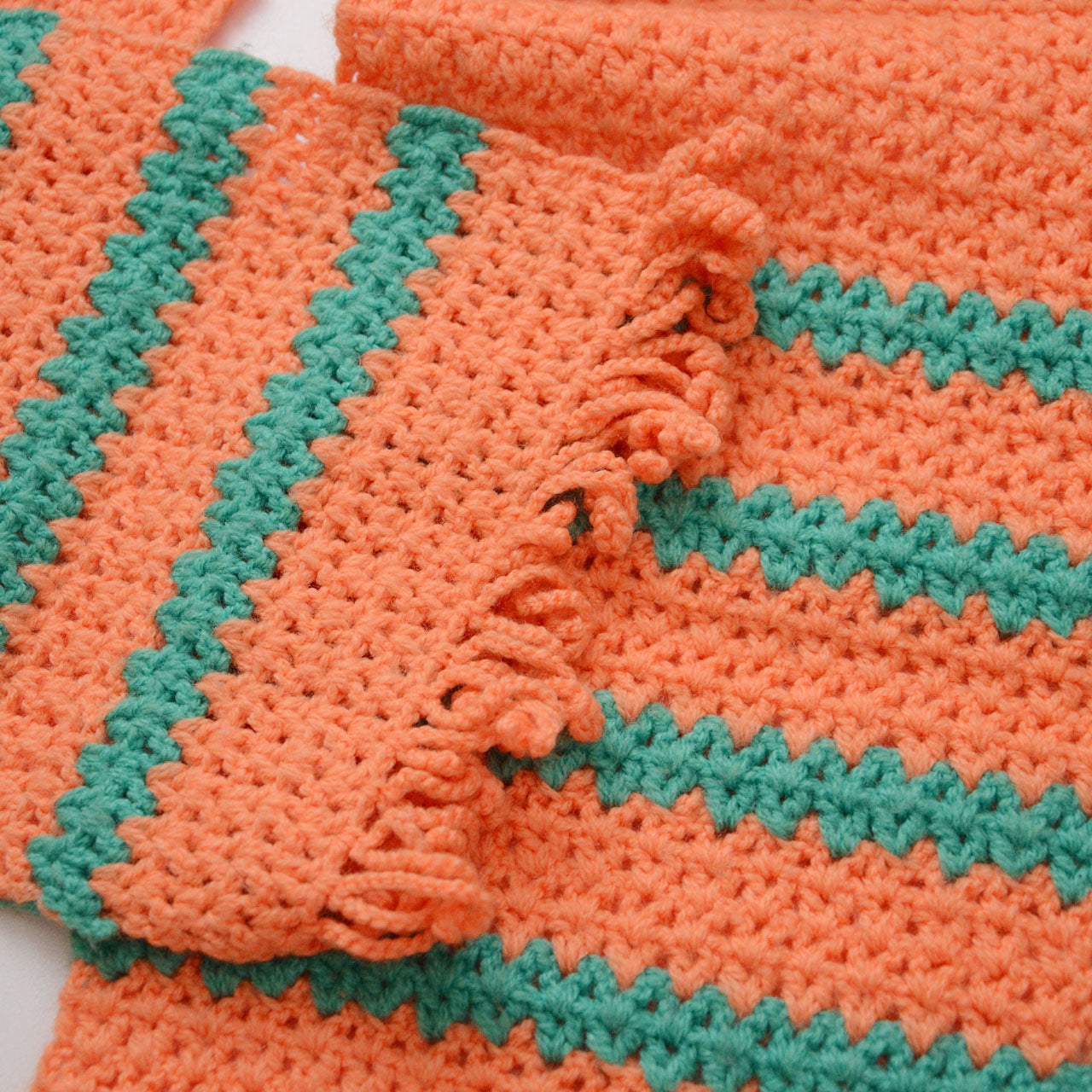 Unique one-of-a-kind Japanese vintage knitted scarf