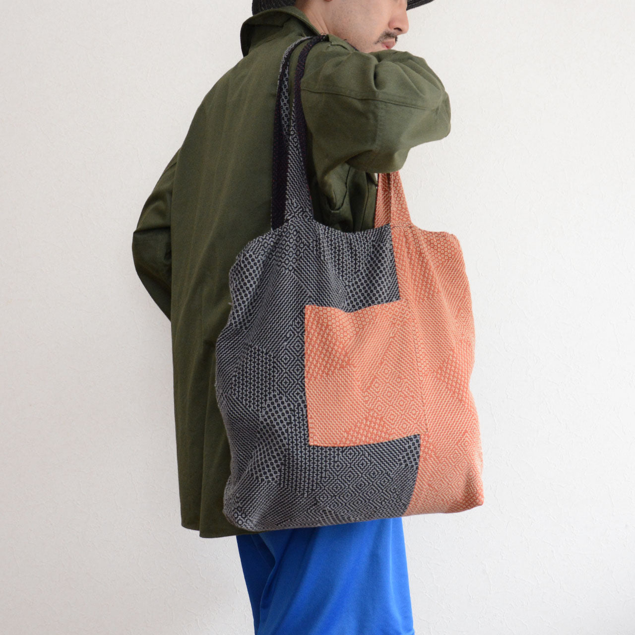 Japanese handcrafted tote, cotton material