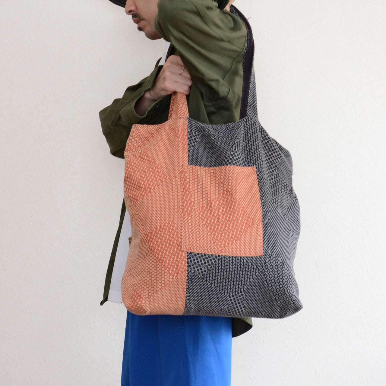 Unique Japanese handmade tote bag