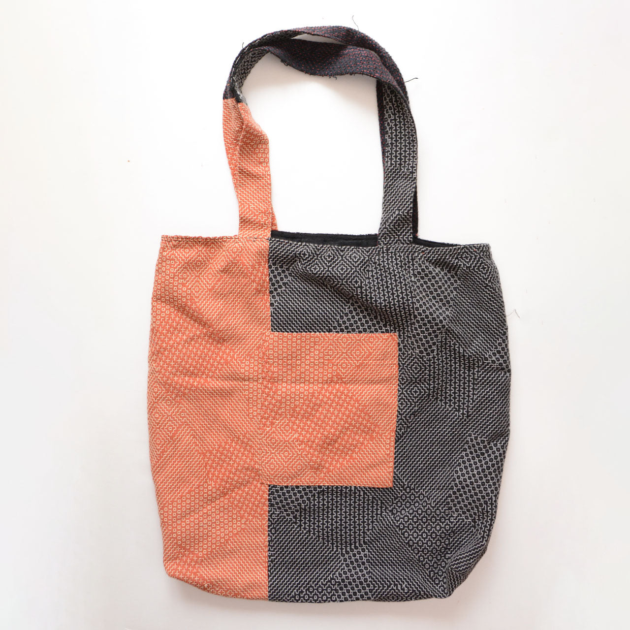 One-of-a-kind sashiko cotton bag