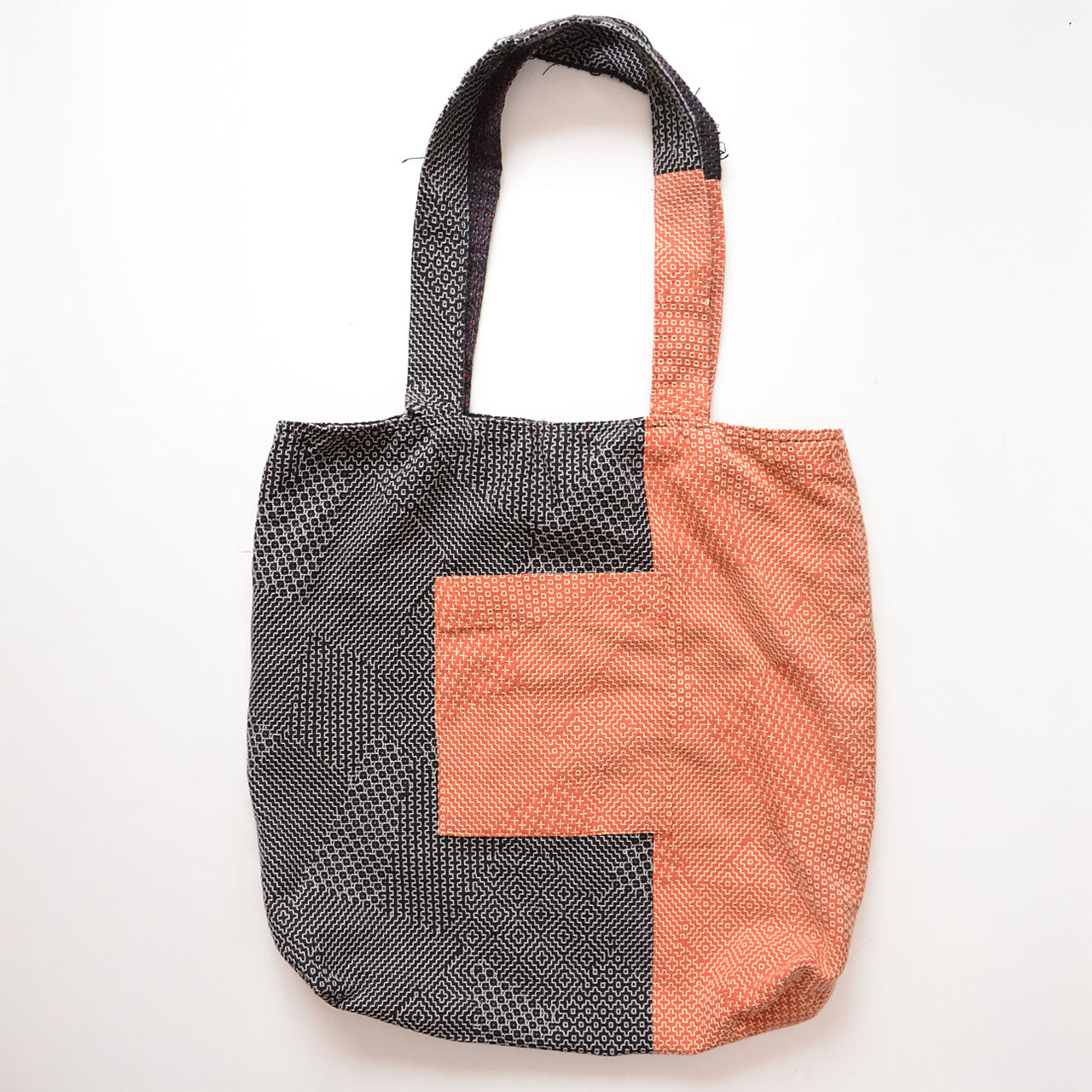 Vintage-inspired handcrafted cotton tote