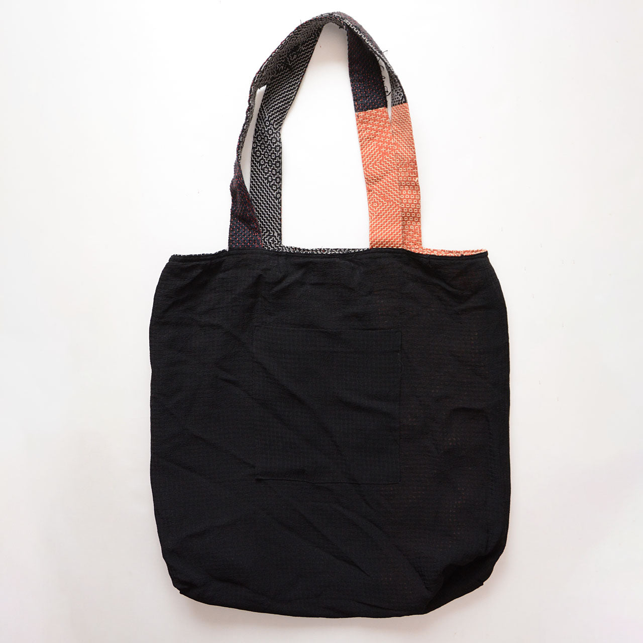 Rustic handmade cotton tote bag