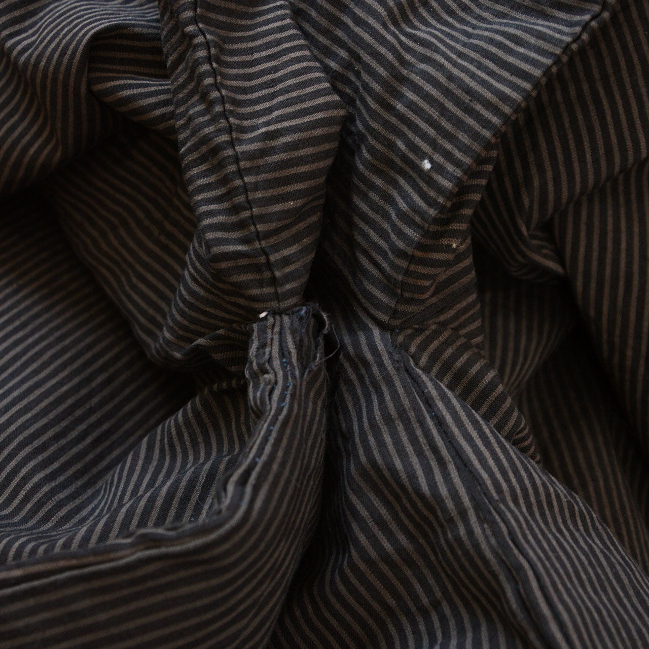 Underarm damage on cotton haori jacket, age-related wear, Japan vintage