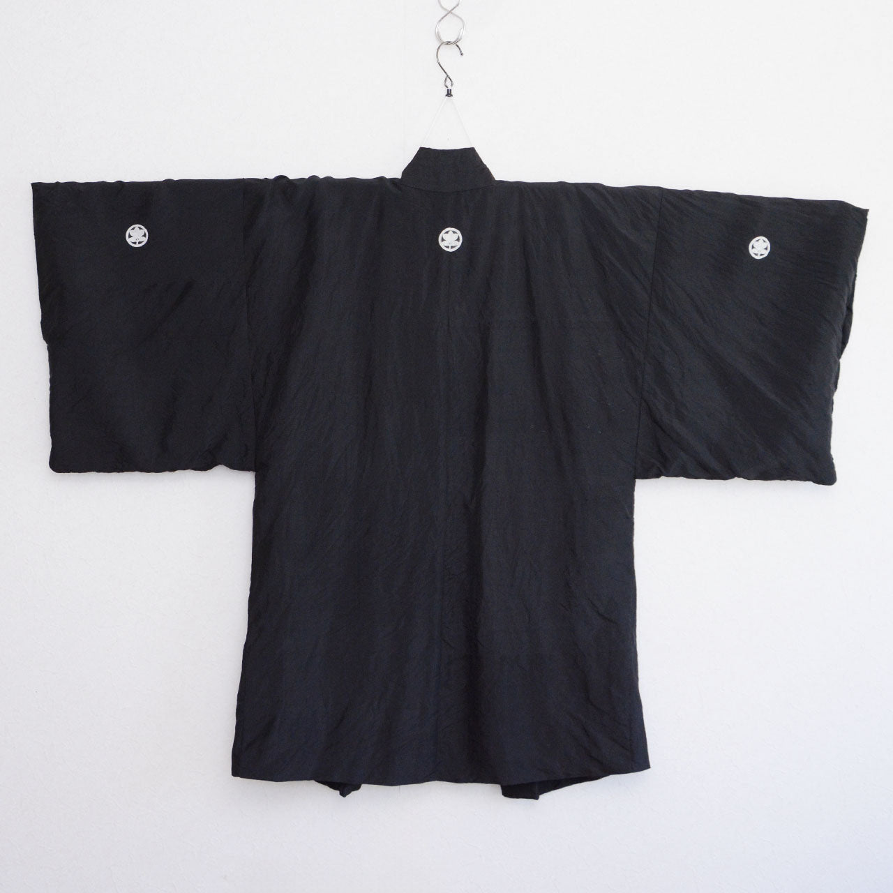 Black Montsuki Haori — Men's Silk Jacket | Five Crests | Kosenmon