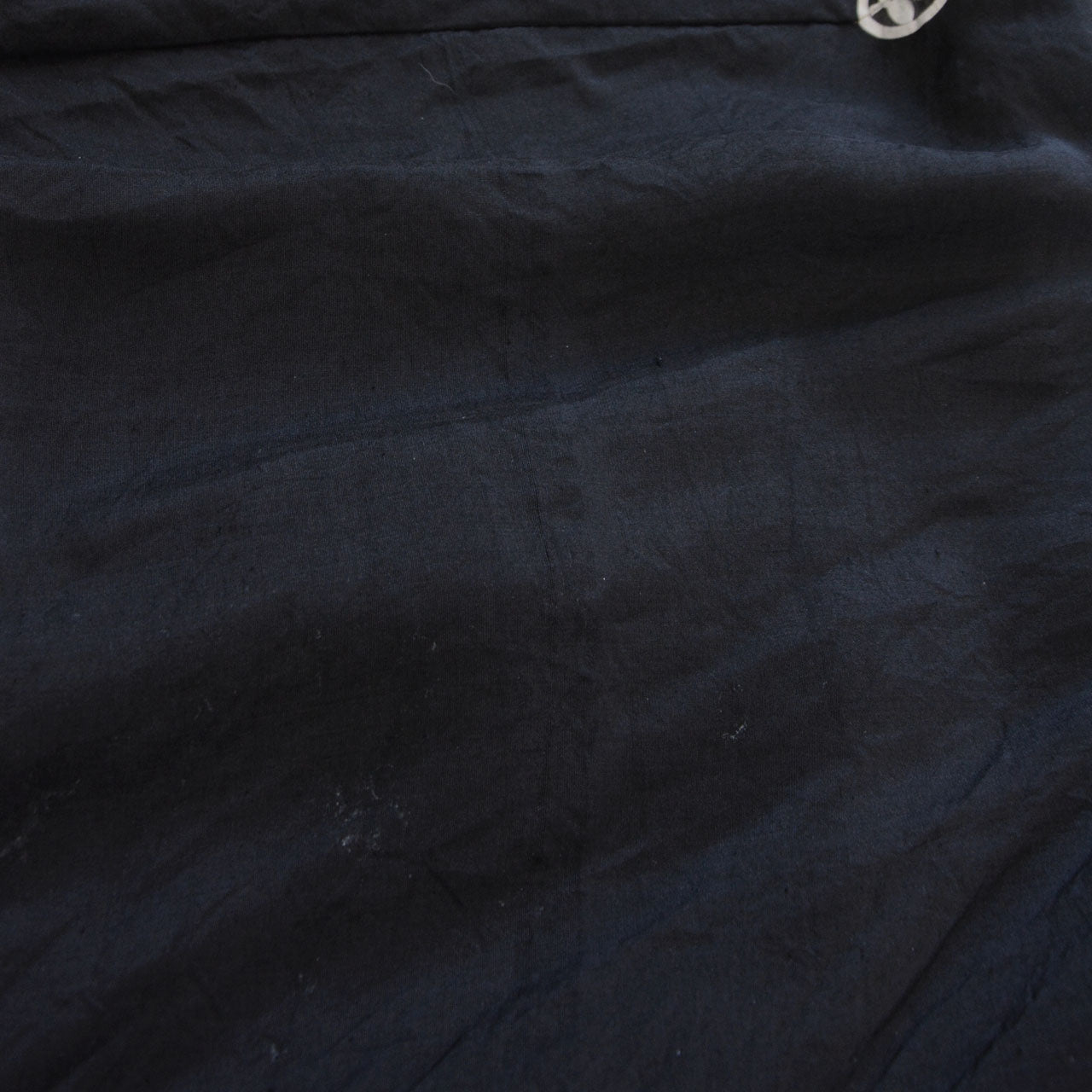 Showa era black silk haori, five dyed kamon, kosenmon interior, Japan vintage