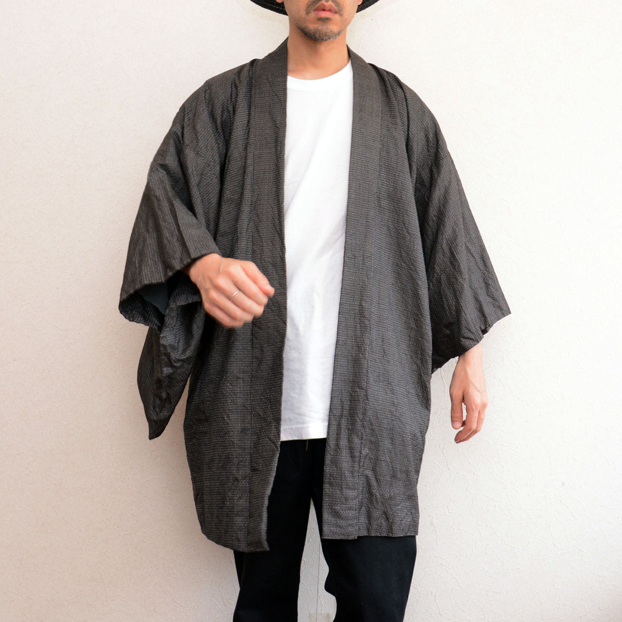 Japanese vintage haori, slow fashion, handcrafted silk lining