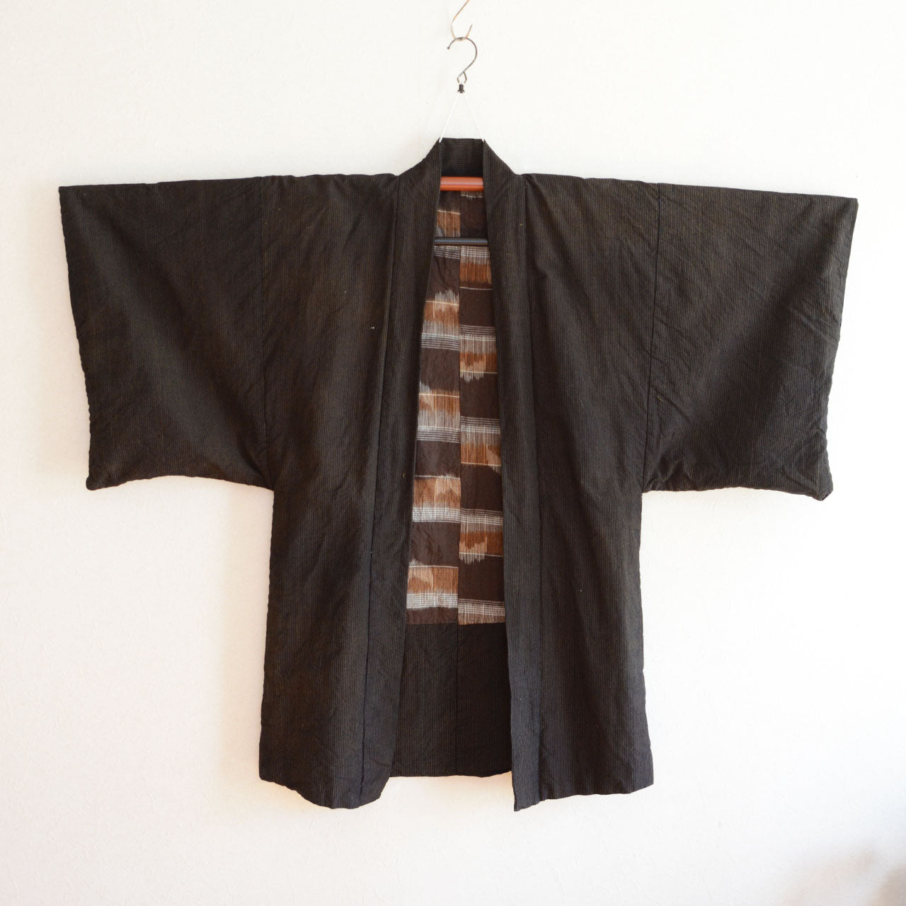 Traditional Japanese cotton haori with elegant striped pattern