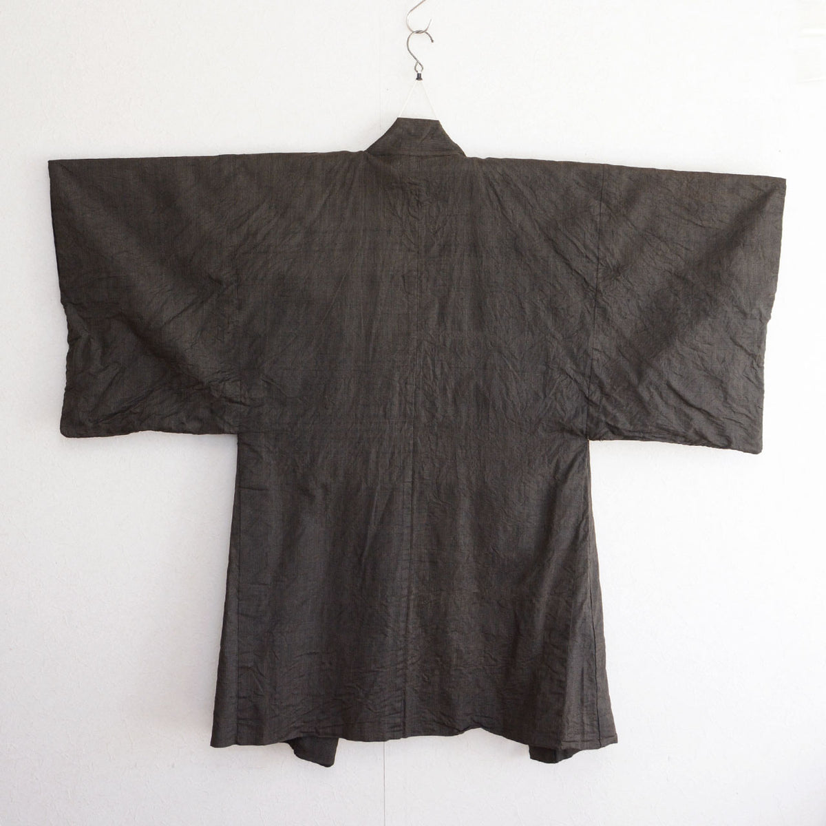 Showa-era men’s haori with fine stripes and a center back seam