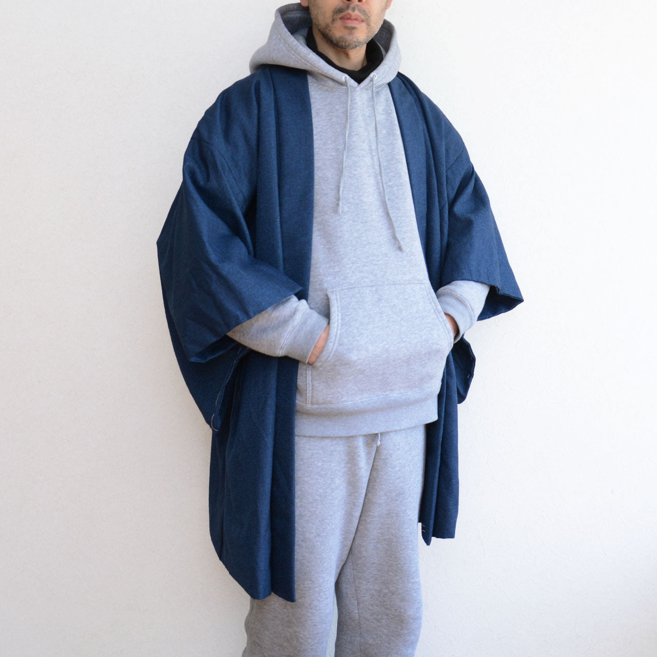 A Japanese vintage men’s garment in haori form.