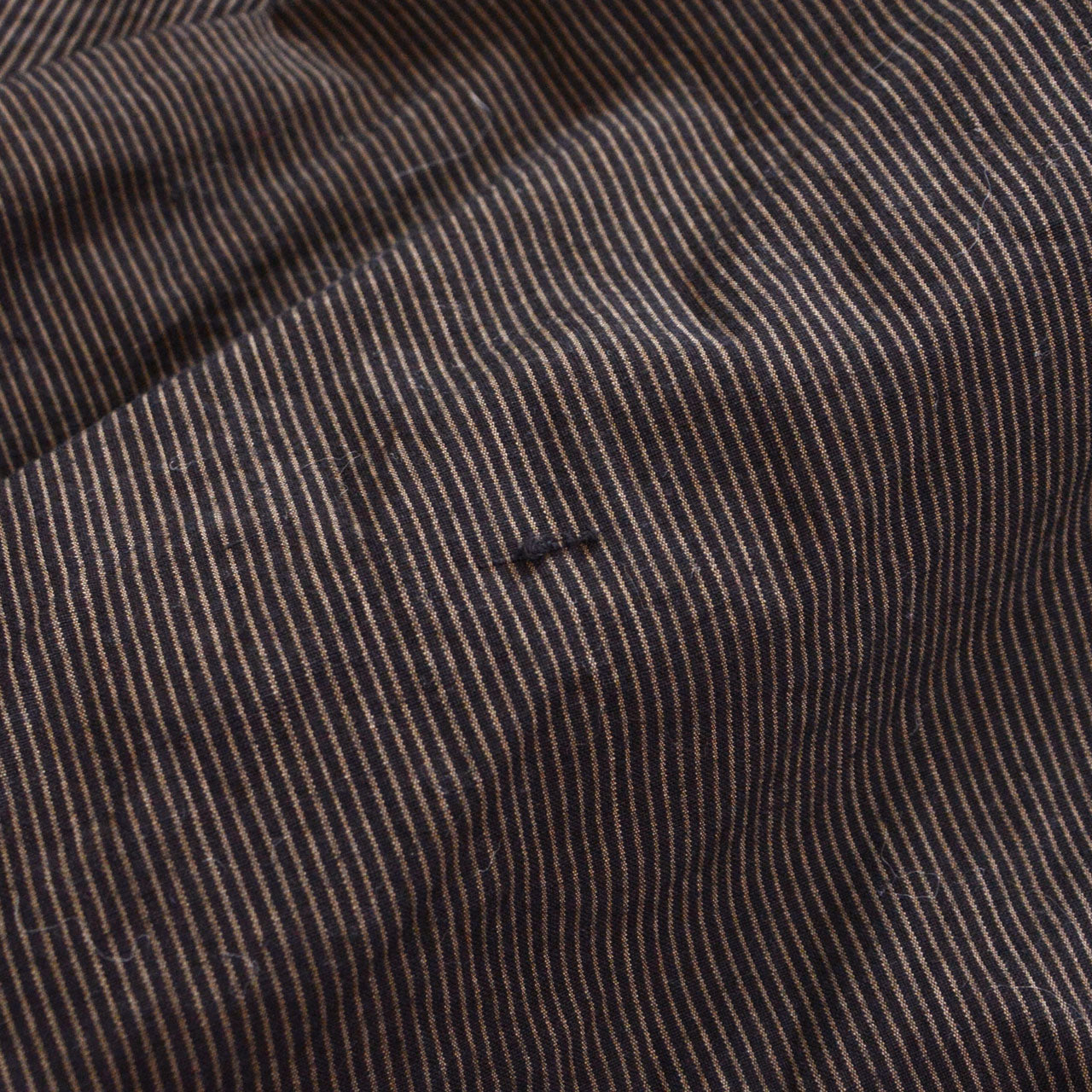 Thread slippage detail on cotton fabric, vintage haori jacket, minor wear