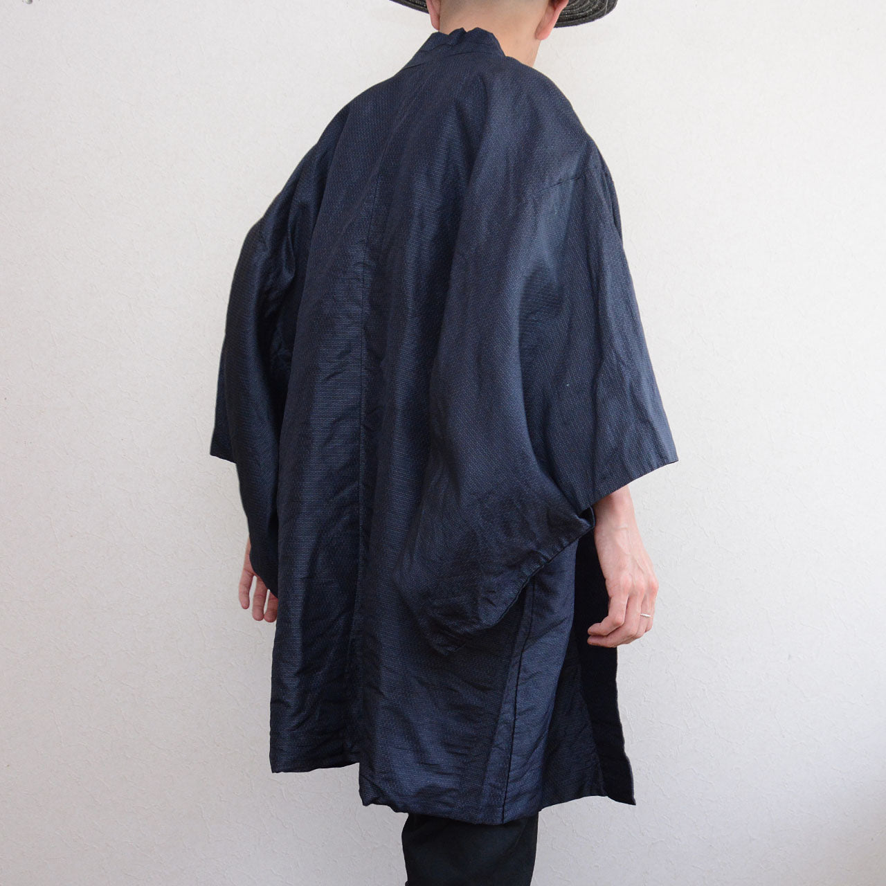 Deep navy haori, Showa era Japanese men's outerwear