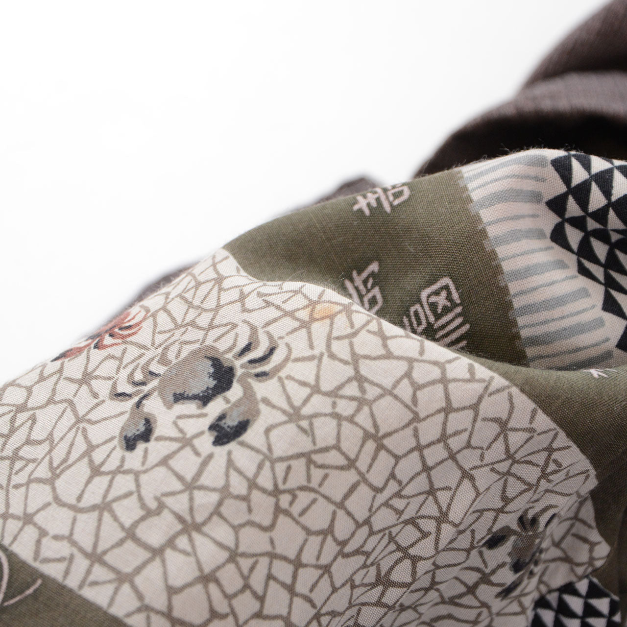 Haori jacket lining, minor soiling, close-up, vintage condition