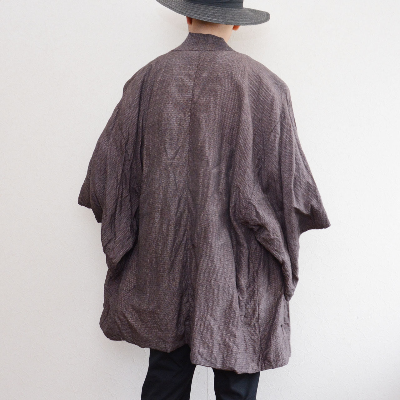 Haori jacket, men's model, back view